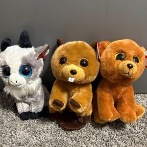 TY Plush Brown Beaver Small Pet Toy - Soft Collectible Stuffed Animal